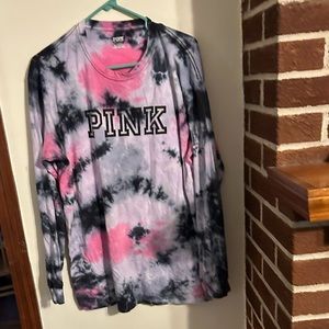 Victorias Secret PINK tie dye long sleeve tee